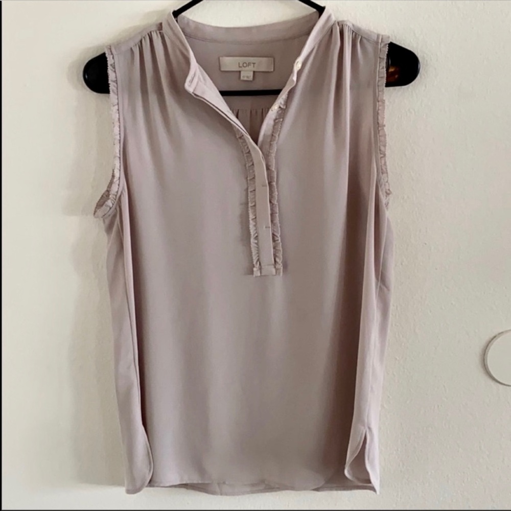 LOFT • Light Lavender Popover Blouse